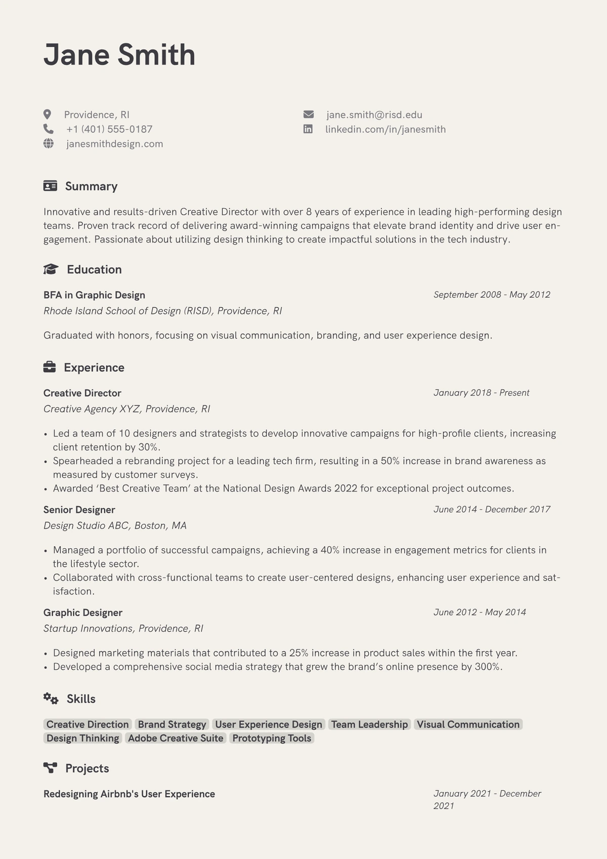 Creative resume template - modern design for creative professionals