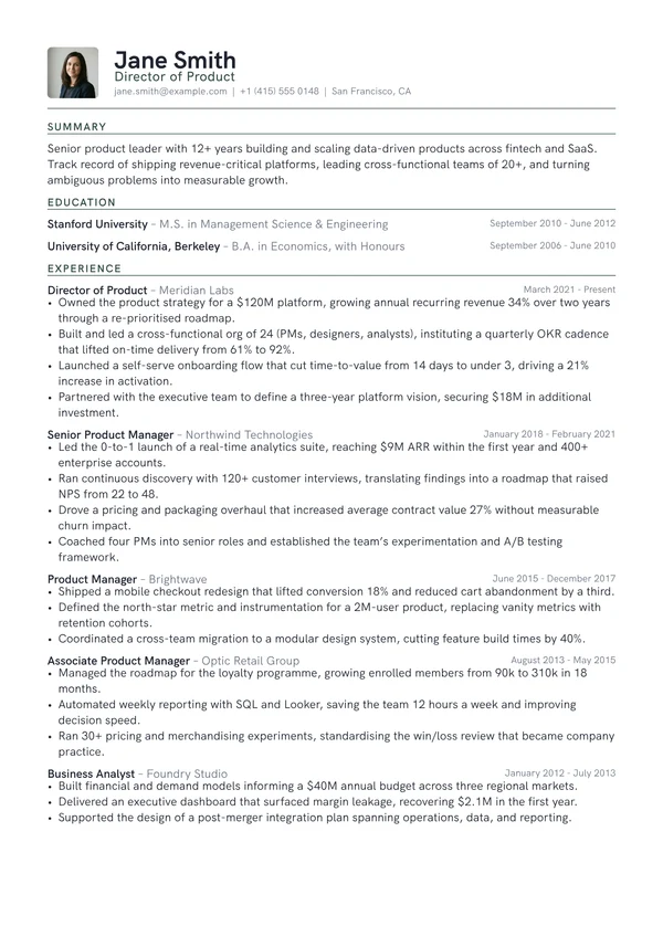 Emblem resume template preview