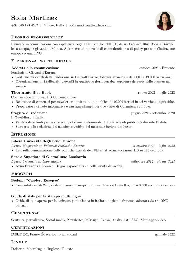 Curriculum nel modello Basic