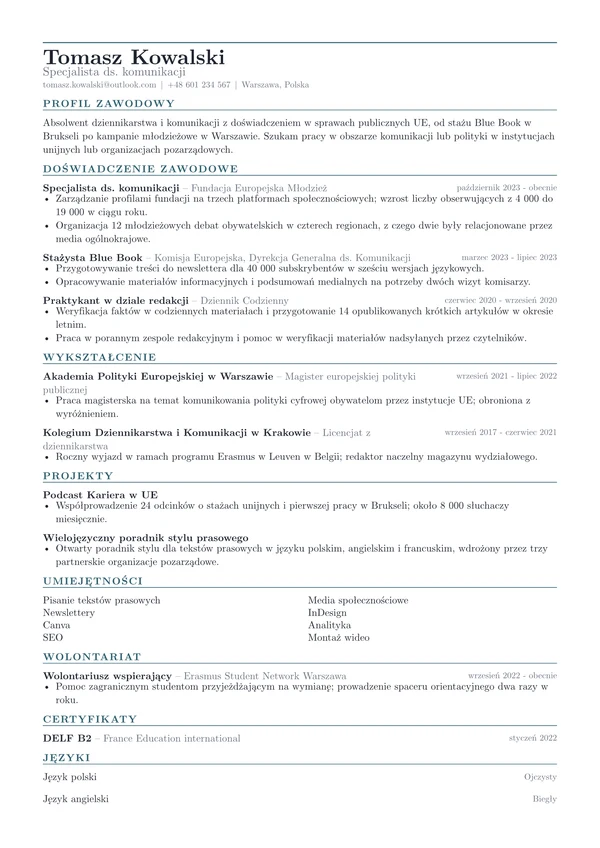 CV we wzorze Grid
