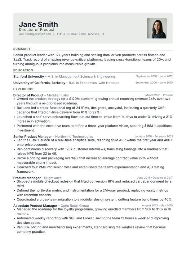 Letterhead resume template preview