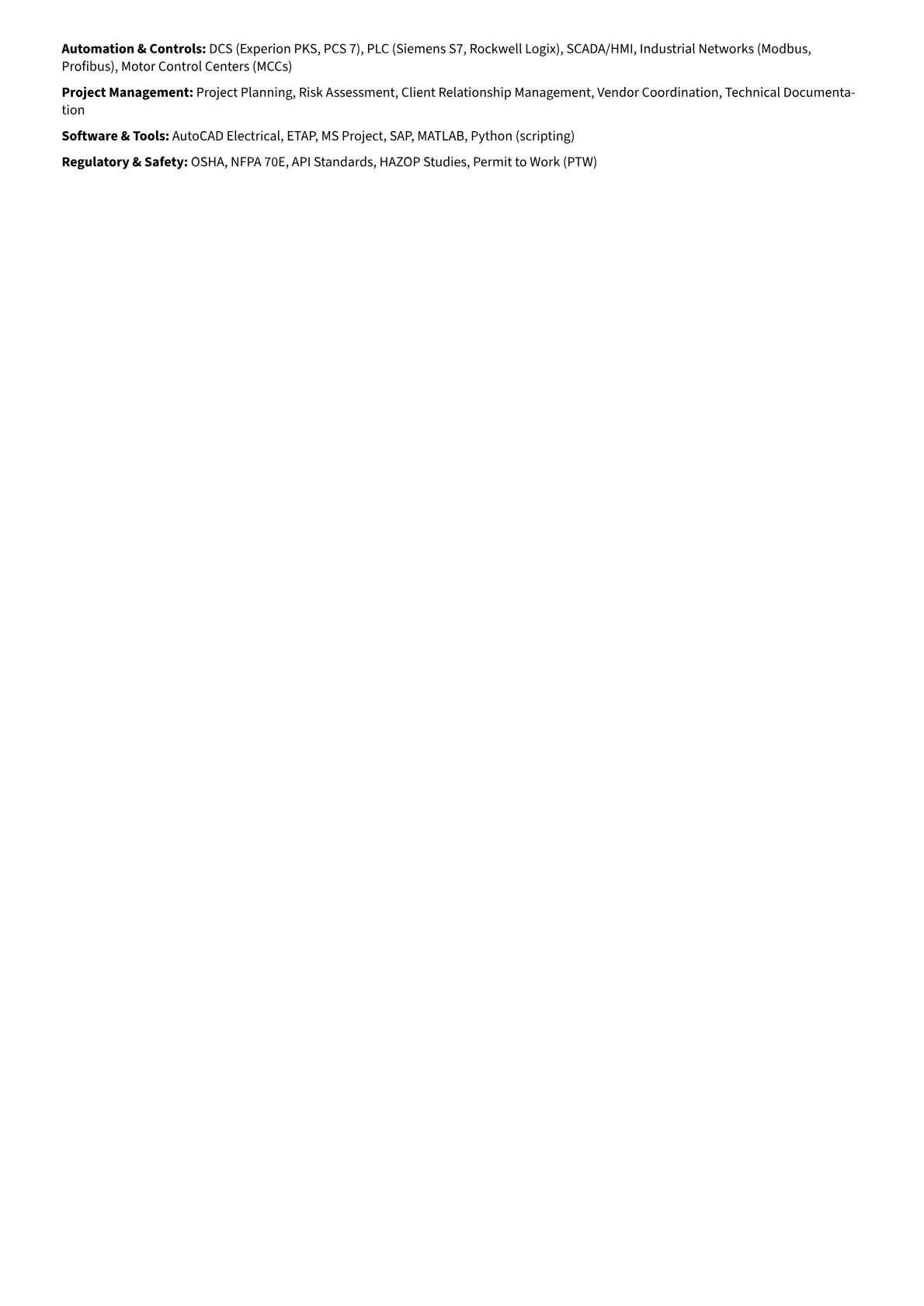 Commissioning Engineer Resume Example CV template - Page 2