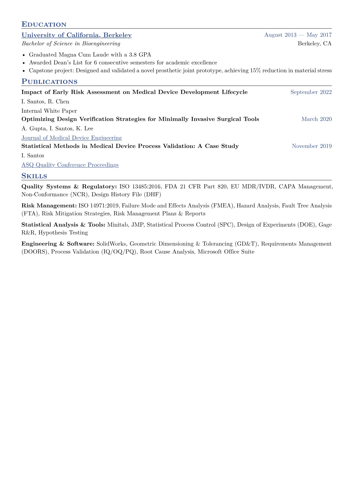 Design Assurance Engineer Resume Example CV template - Page 2