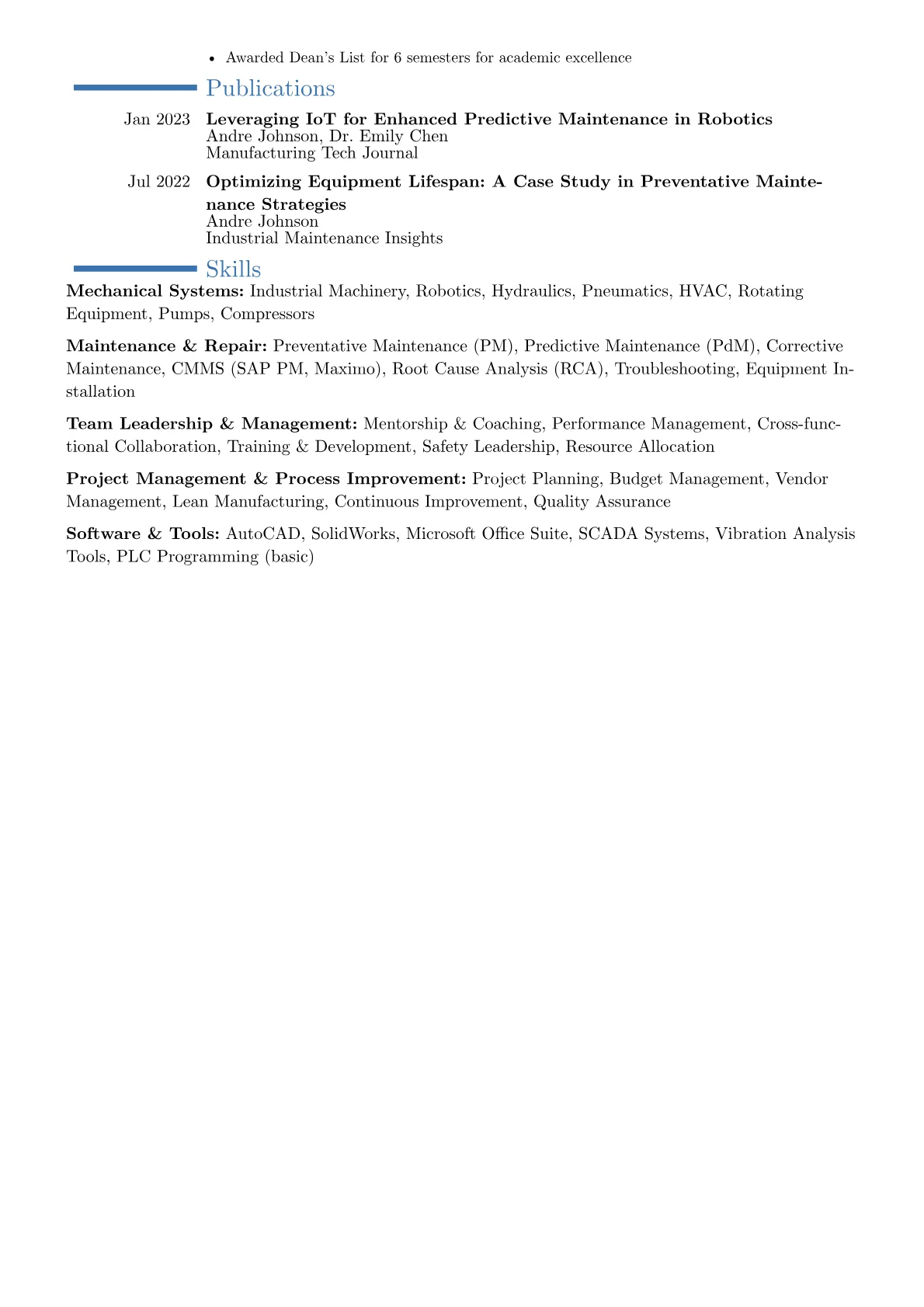 Mechanical Supervisor Resume Example CV template - Page 2
