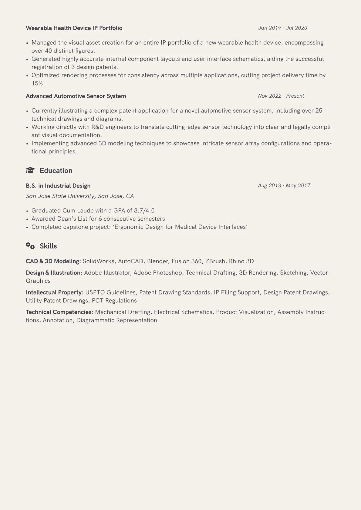 Patent Illustrator Resume Example CV template - Page 2