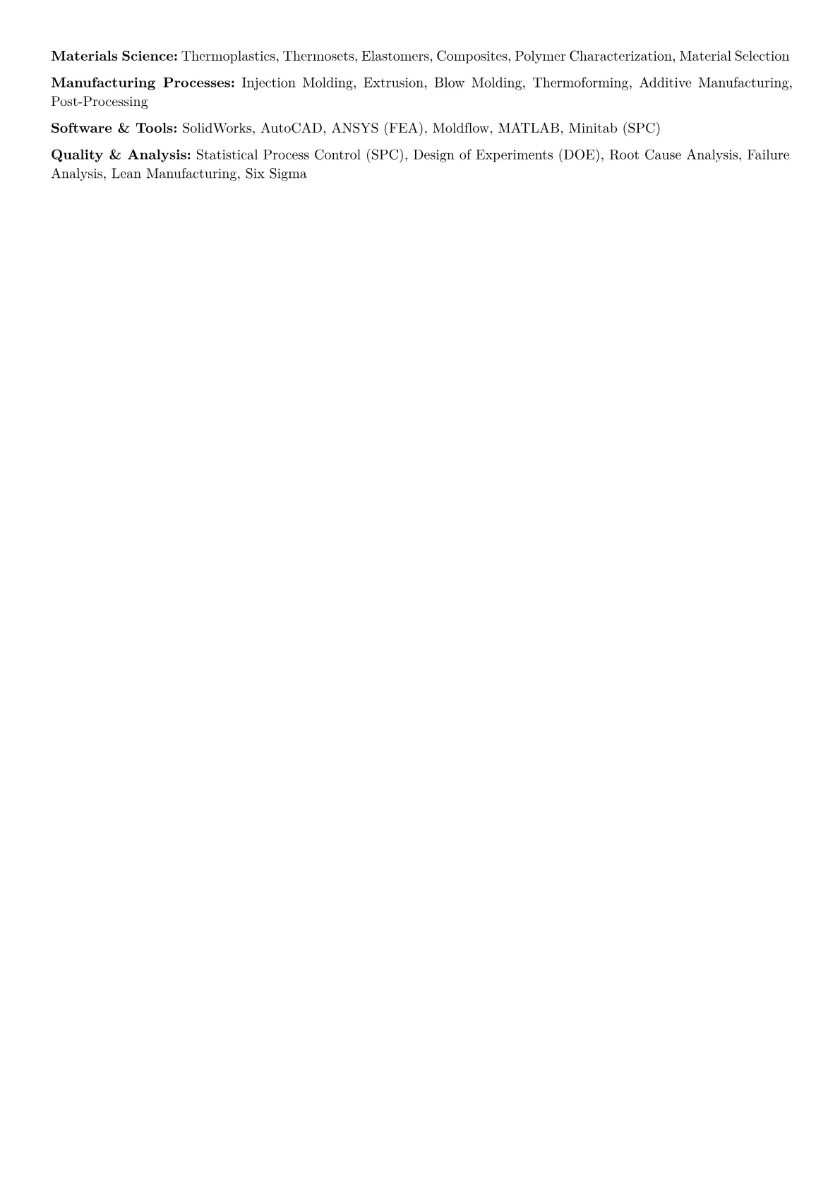 Plastics Engineer Resume Example CV template - Page 2