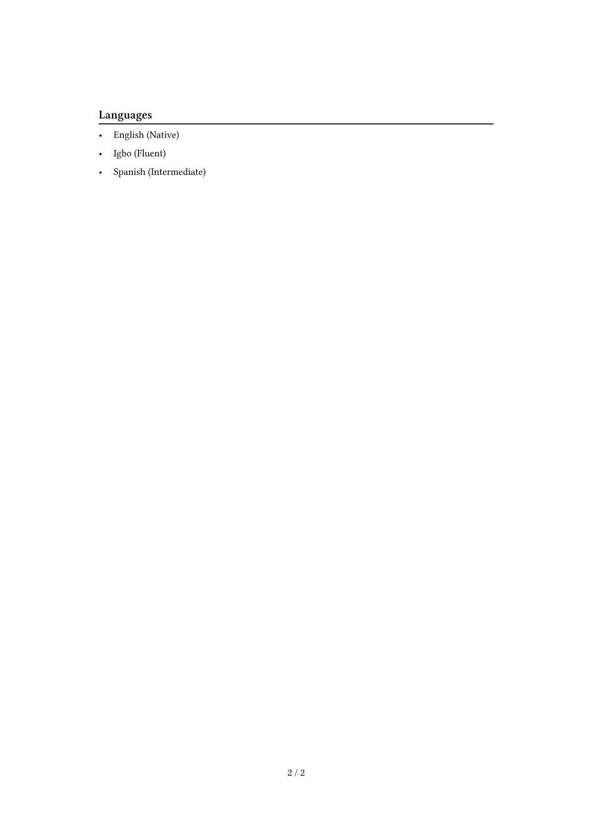 Resident Physician Resume Example CV template - Page 2