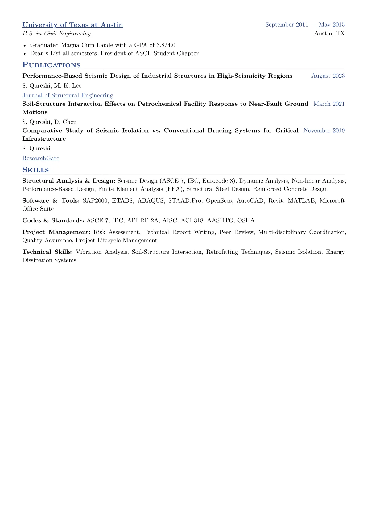Seismic Engineer Resume Example CV template - Page 2