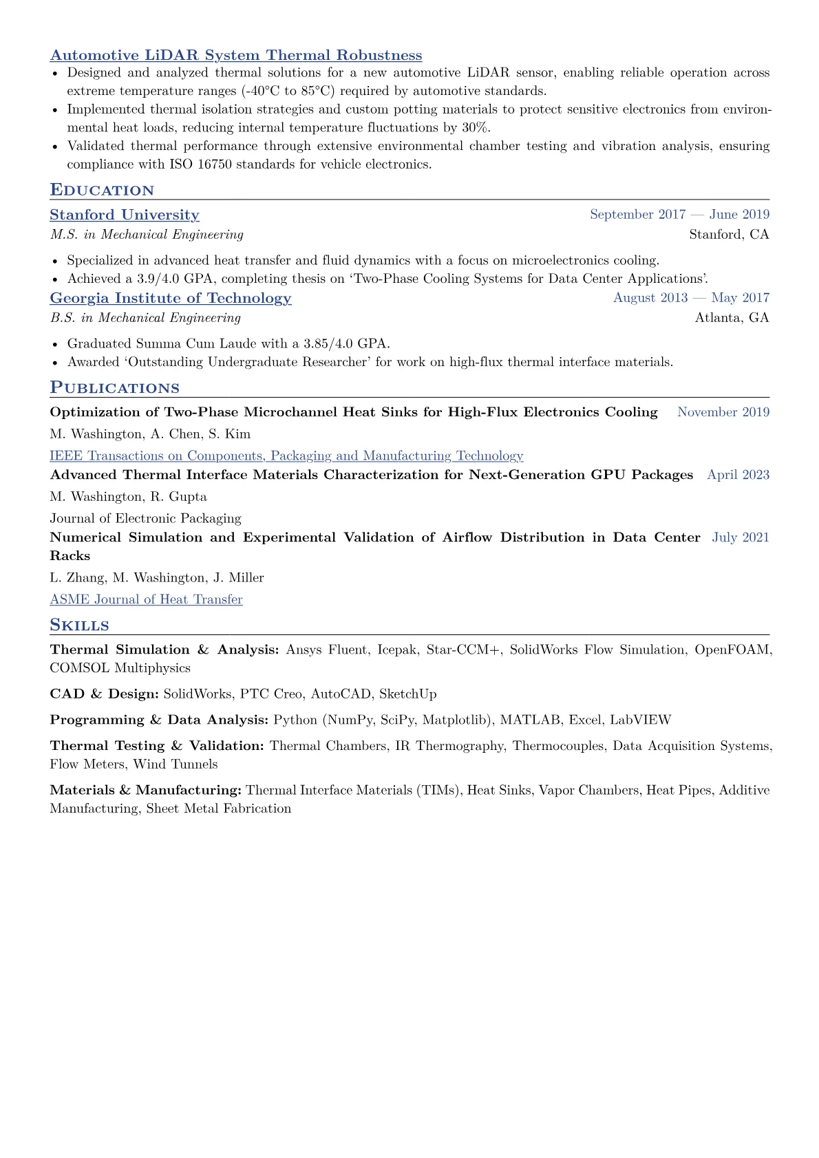 Thermal Engineer Resume Example CV template - Page 2