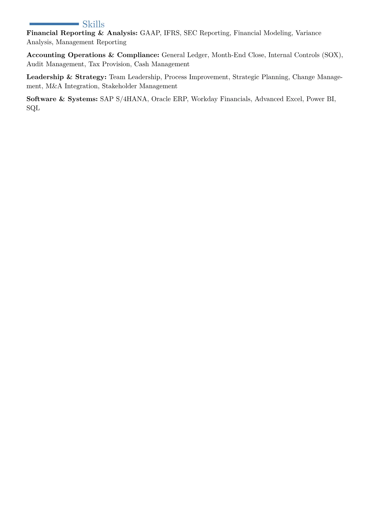 VP of Accounting Resume Example CV template - Page 2