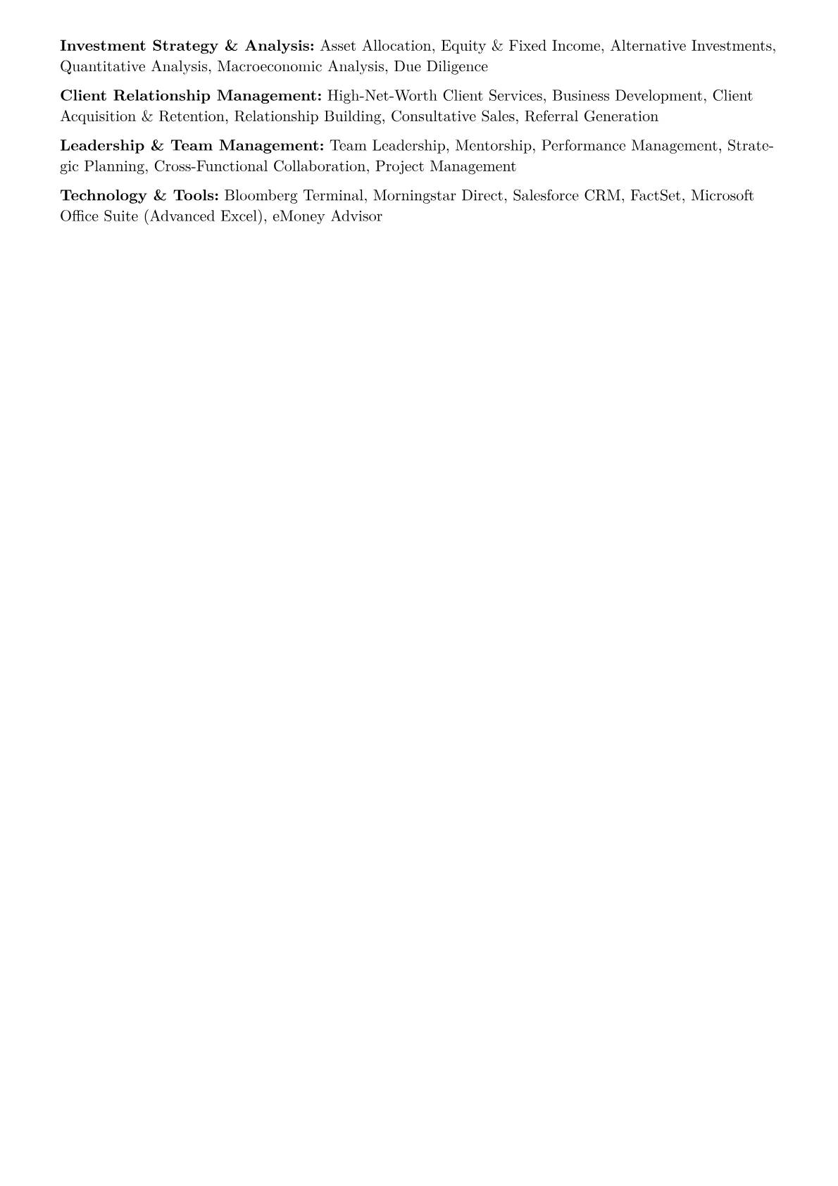VP of Wealth Management Resume Example CV template - Page 2